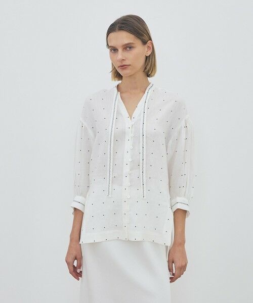 TOMORROWLAND / トゥモローランド シャツ・ブラウス | 【WEB先行予約】 アライメントドットプリント ミドルパフスリーブブラウス | 詳細2