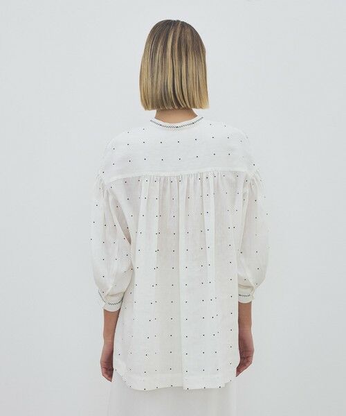 TOMORROWLAND / トゥモローランド シャツ・ブラウス | 【WEB先行予約】 アライメントドットプリント ミドルパフスリーブブラウス | 詳細5