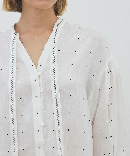 TOMORROWLAND / トゥモローランド シャツ・ブラウス | 【WEB先行予約】 アライメントドットプリント ミドルパフスリーブブラウス | 詳細6