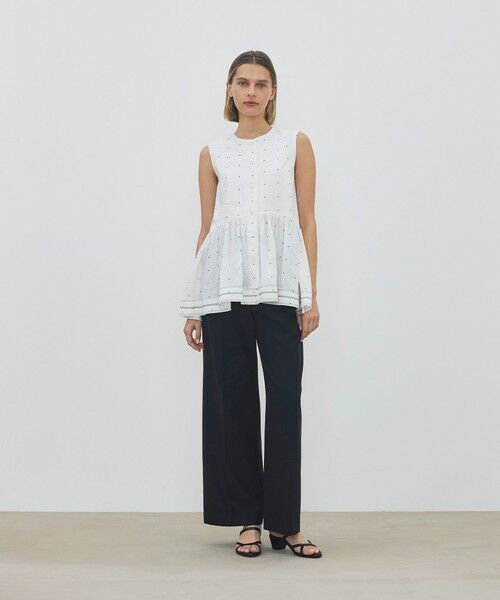 TOMORROWLAND / トゥモローランド シャツ・ブラウス | 【WEB先行予約】アライメントドットプリント ギャザーペプラムブラウス | 詳細1