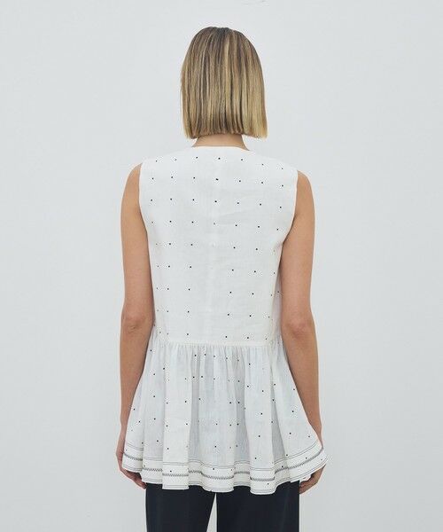 TOMORROWLAND / トゥモローランド シャツ・ブラウス | 【WEB先行予約】アライメントドットプリント ギャザーペプラムブラウス | 詳細4