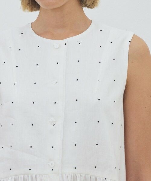TOMORROWLAND / トゥモローランド シャツ・ブラウス | 【WEB先行予約】アライメントドットプリント ギャザーペプラムブラウス | 詳細5