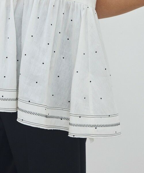 TOMORROWLAND / トゥモローランド シャツ・ブラウス | 【WEB先行予約】アライメントドットプリント ギャザーペプラムブラウス | 詳細7