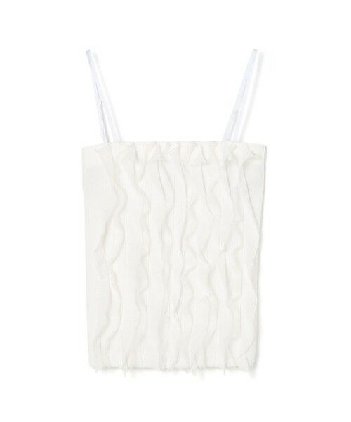TOMORROWLAND / トゥモローランド キャミソール・チューブトップ | マットレーヨンラッフル キャミソール（11 ホワイト）
