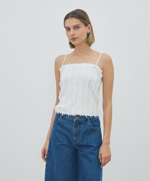 TOMORROWLAND / トゥモローランド キャミソール・チューブトップ | マットレーヨンラッフル キャミソール | 詳細2
