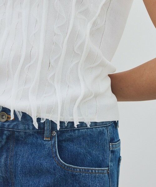 TOMORROWLAND / トゥモローランド キャミソール・チューブトップ | マットレーヨンラッフル キャミソール | 詳細7