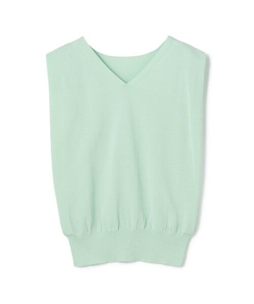 TOMORROWLAND / トゥモローランド ニット・セーター | ハイツイストドライコットン フロンタブルプルオーバー（51 ライトグリーン）