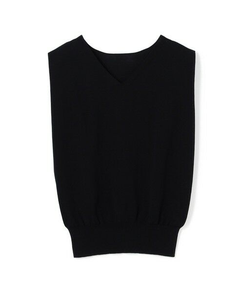 TOMORROWLAND / トゥモローランド ニット・セーター | ハイツイストドライコットン フロンタブルプルオーバー（69 ネイビー）