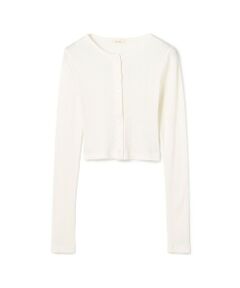 TOMORROWLAND / トゥモローランド カーディガン・ボレロ | シルクコットンリブ クロップドカーディガン