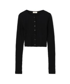 TOMORROWLAND / トゥモローランド カーディガン・ボレロ | シルクコットンリブ クロップドカーディガン