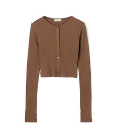 TOMORROWLAND / トゥモローランド カーディガン・ボレロ | シルクコットンリブ クロップドカーディガン