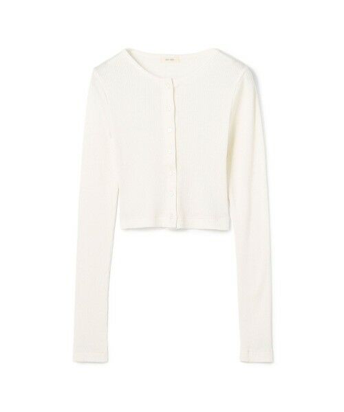 TOMORROWLAND / トゥモローランド カーディガン・ボレロ | シルクコットンリブ クロップドカーディガン（11 ホワイト）