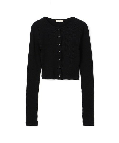TOMORROWLAND / トゥモローランド カーディガン・ボレロ | シルクコットンリブ クロップドカーディガン（19 ブラック）