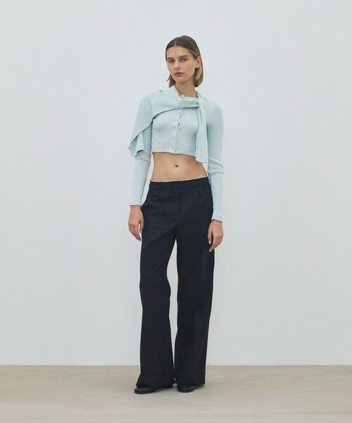 TOMORROWLAND / トゥモローランド カーディガン・ボレロ | シルクコットンリブ クロップドカーディガン | 詳細1