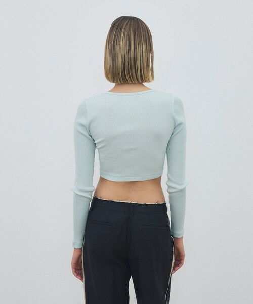 TOMORROWLAND / トゥモローランド カーディガン・ボレロ | シルクコットンリブ クロップドカーディガン | 詳細4