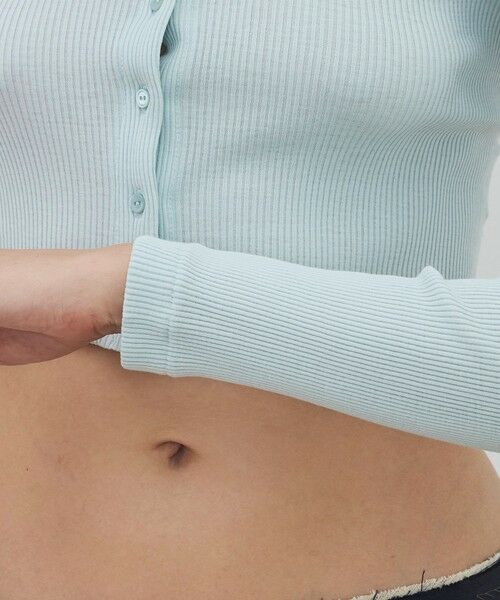 TOMORROWLAND / トゥモローランド カーディガン・ボレロ | シルクコットンリブ クロップドカーディガン | 詳細6