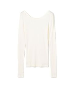 TOMORROWLAND / トゥモローランド カットソー | シルクコットンリブ ボートネックプルオーバー