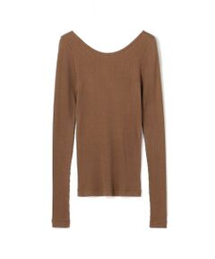 TOMORROWLAND / トゥモローランド カットソー | シルクコットンリブ ボートネックプルオーバー