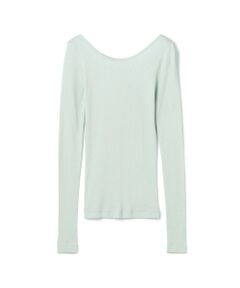 TOMORROWLAND / トゥモローランド カットソー | シルクコットンリブ ボートネックプルオーバー