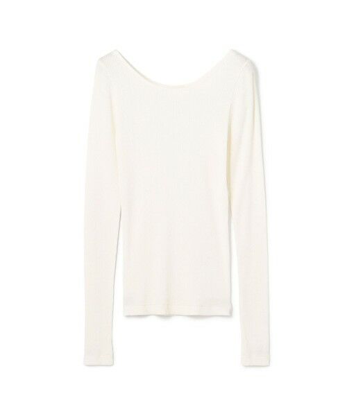 TOMORROWLAND / トゥモローランド カットソー | シルクコットンリブ ボートネックプルオーバー（11 ホワイト）