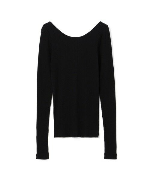 TOMORROWLAND / トゥモローランド カットソー | シルクコットンリブ ボートネックプルオーバー（19 ブラック）