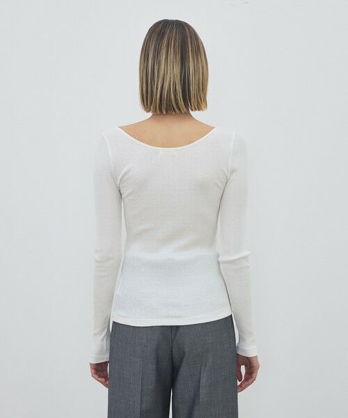 TOMORROWLAND / トゥモローランド カットソー | シルクコットンリブ ボートネックプルオーバー | 詳細4