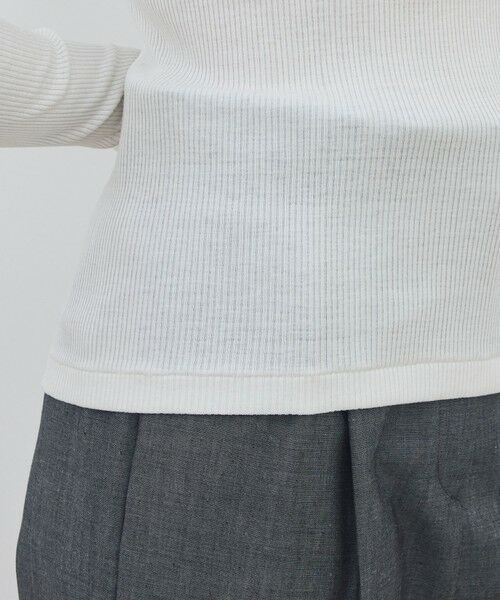 TOMORROWLAND / トゥモローランド カットソー | シルクコットンリブ ボートネックプルオーバー | 詳細7