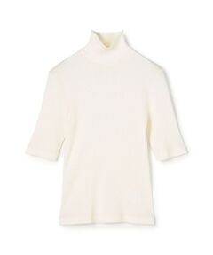 TOMORROWLAND / トゥモローランド カットソー | シルクコットンリブ ハーフスリーブプルオーバー