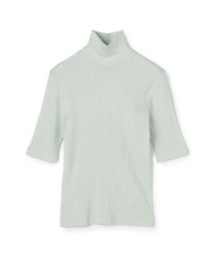 TOMORROWLAND / トゥモローランド カットソー | シルクコットンリブ ハーフスリーブプルオーバー