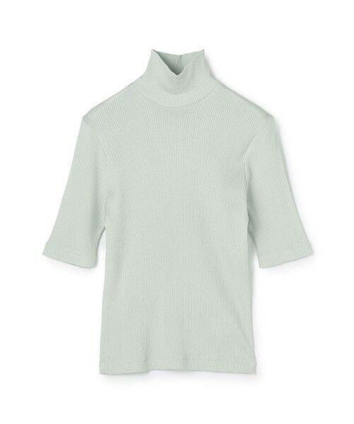 TOMORROWLAND / トゥモローランド カットソー | シルクコットンリブ ハーフスリーブプルオーバー（61 ライトブルー）