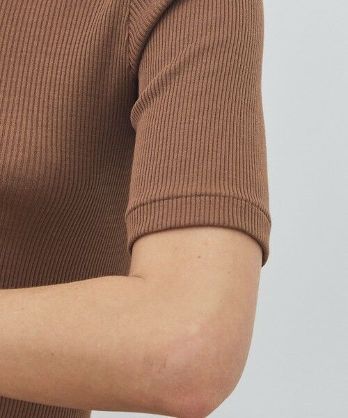 TOMORROWLAND / トゥモローランド カットソー | シルクコットンリブ ハーフスリーブプルオーバー | 詳細6