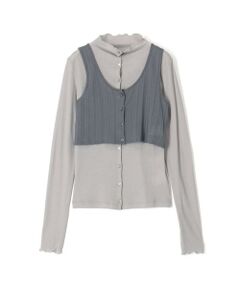 TOMORROWLAND / トゥモローランド Tシャツ | オーバーレイコットン レイヤードロングスリーブTシャツ