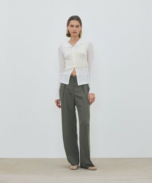 TOMORROWLAND / トゥモローランド Tシャツ | オーバーレイコットン レイヤードロングスリーブTシャツ | 詳細1