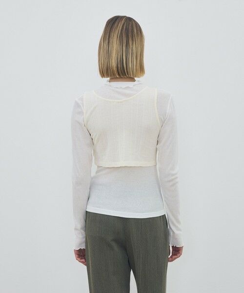 TOMORROWLAND / トゥモローランド Tシャツ | オーバーレイコットン レイヤードロングスリーブTシャツ | 詳細4