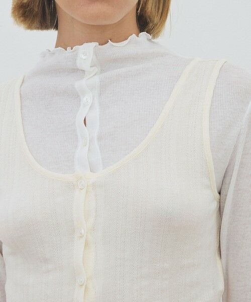 TOMORROWLAND / トゥモローランド Tシャツ | オーバーレイコットン レイヤードロングスリーブTシャツ | 詳細5