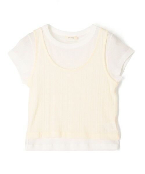 TOMORROWLAND / トゥモローランド Tシャツ | オーバーレイコットン レイヤードベビーTシャツ（12 ホワイト系）