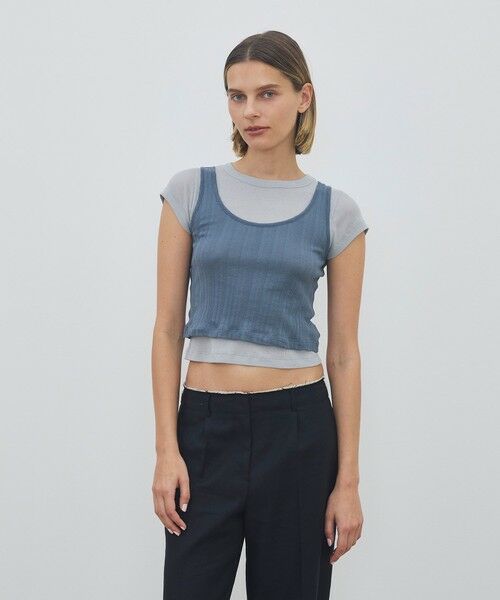 TOMORROWLAND / トゥモローランド Tシャツ | オーバーレイコットン レイヤードベビーTシャツ | 詳細2