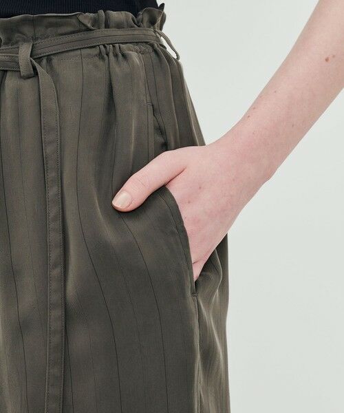 TOMORROWLAND / トゥモローランド その他パンツ | フィブリルストライプ ロングベルデッドギャザーパンツ | 詳細7