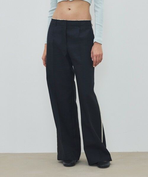 TOMORROWLAND / トゥモローランド スラックス・ドレスパンツ | モヘヤリネンエンブロイダリーカッティング パンツ | 詳細2