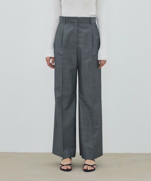 TOMORROWLAND / トゥモローランド スラックス・ドレスパンツ | ウーステッドウール モヘヤ 2タックパンツ | 詳細3