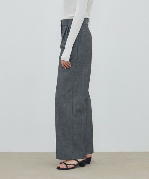 TOMORROWLAND / トゥモローランド スラックス・ドレスパンツ | ウーステッドウール モヘヤ 2タックパンツ | 詳細4