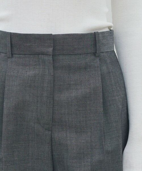 TOMORROWLAND / トゥモローランド スラックス・ドレスパンツ | ウーステッドウール モヘヤ 2タックパンツ | 詳細6