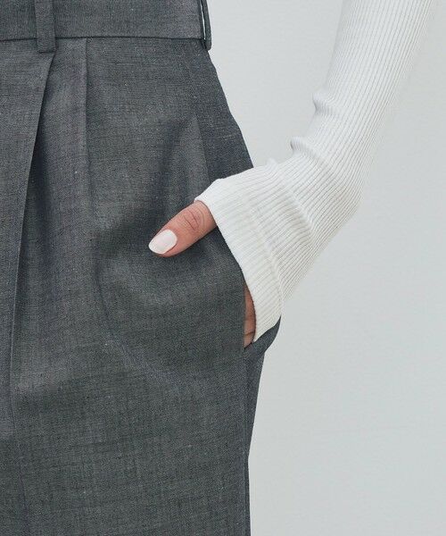TOMORROWLAND / トゥモローランド スラックス・ドレスパンツ | ウーステッドウール モヘヤ 2タックパンツ | 詳細8