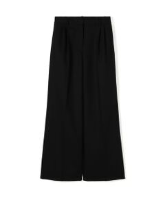 TOMORROWLAND / トゥモローランド スラックス・ドレスパンツ | 【WEB先行予約】ウールバスケットウェーブ タックワイドパンツ