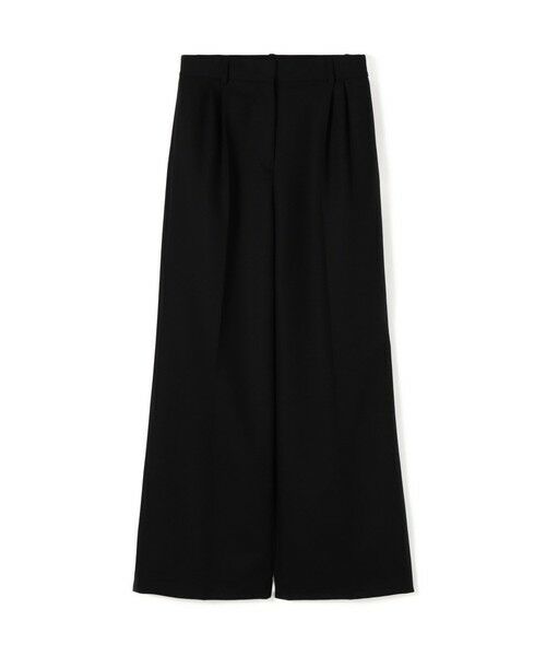 TOMORROWLAND / トゥモローランド スラックス・ドレスパンツ | 【WEB先行予約】ウールバスケットウェーブ タックワイドパンツ(19 ブラック)