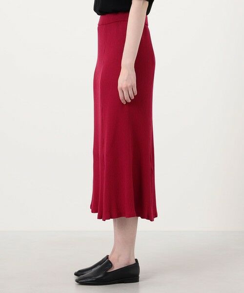 TOMORROWLAND / トゥモローランド ミニ・ひざ丈スカート | ウールポリエステルリブ パネルフレアスカート | 詳細3