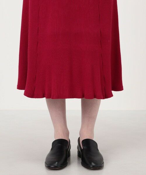 TOMORROWLAND / トゥモローランド ミニ・ひざ丈スカート | ウールポリエステルリブ パネルフレアスカート | 詳細7