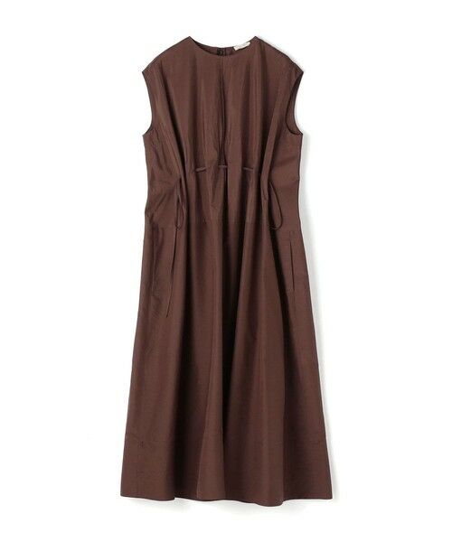 TOMORROWLAND / トゥモローランド ロング・マキシ丈ワンピース | 【WEB先行予約】コットンシルクタイプライター ギャザードレス（47 ブラウン）