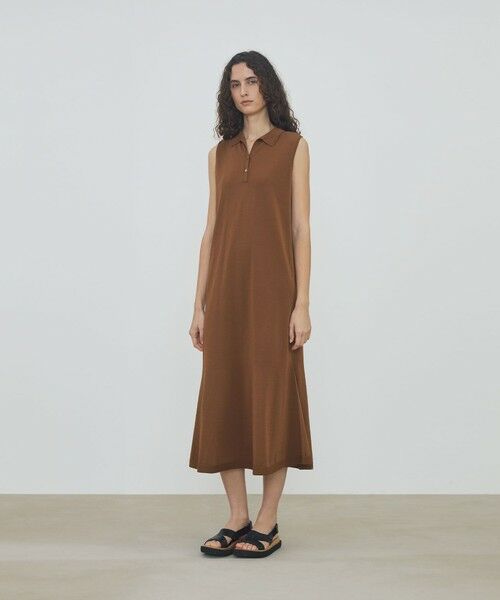 TOMORROWLAND / トゥモローランド ロング・マキシ丈ワンピース | 【WEB先行予約】ドライコットン ポロカラーワンピース | 詳細1