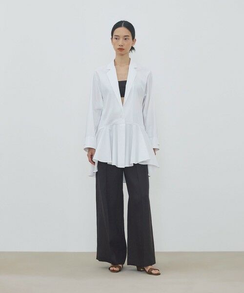 TOMORROWLAND / トゥモローランド テーラードジャケット | コットンナイロンストレッチ ペプラムジャケット | 詳細1